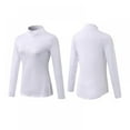 thumbnail image 5 of Women's UPF 50+ Sun Protection Long Sleeve Slim fit Golf Tennis Running Shirt Quarter Zip, 5 of 6