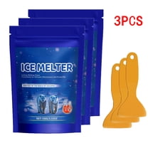 3pcs Ice Melt Safer for Concrete & Pet - 100g/3.53oz Bag, Snow Salt Ice Melt, Salt for Snow and Ice Removal, Sidewalk Salt, Driveway Salt, Snow Melt is Effective Up to -15° (3pcs, Blue)