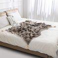 thumbnail image 3 of Fennco Styles Checkered Knit Throw Blanket with Tassel 50" W x 60" L – Brown, 3 of 4