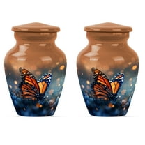 SUBSH Butterfly Urns for Human Ashes Adult Female - Small Ashes Container - Cremation Urns Adult - Urn for Dad - Adult Urns for Human Ashes Women - Ashes Urn (3 INCH Pack of 2)