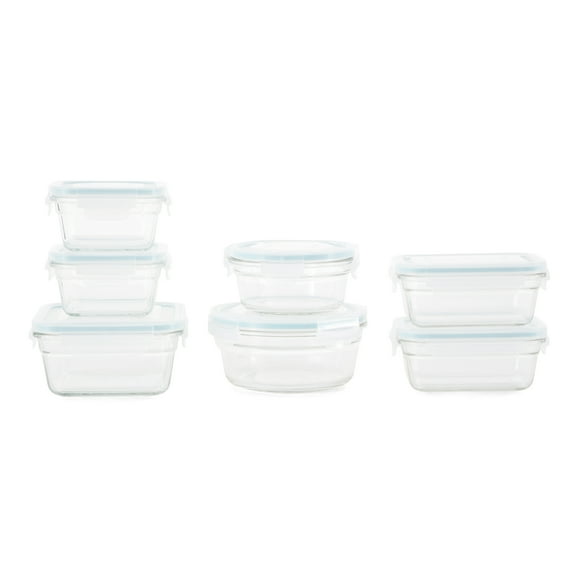 Open Box Glasslock Oven/Microwave Safe Glass Food Storage Containers 14 Pieces