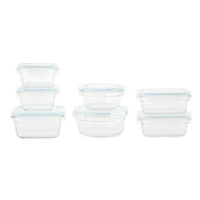 Glasslock Oven and Microwave Safe Glass Food Storage Containers 14 Piece Set