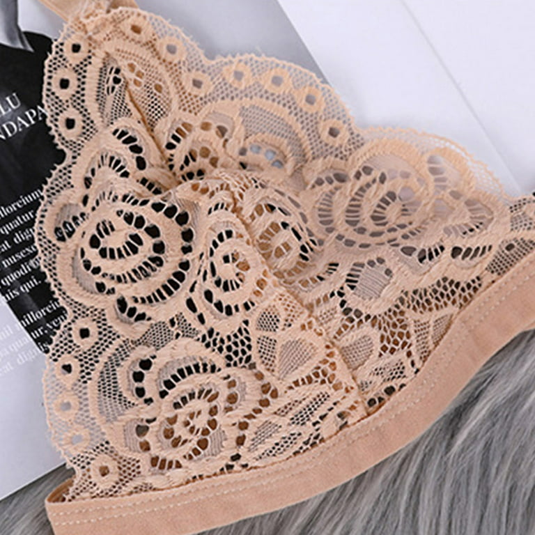 French Underwear Female Sense Lace Thin Cotton No Steel Ring Bra Set  Triangular Cup Small Chest Two Piece Outfits, Beige, 75A : :  Clothing, Shoes & Accessories