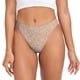 thumbnail image 1 of Balery Beige Sparkling Glitter Tangas de Algodón para Mujer con Estampado – Ropa Interior Sexy, Transpirable, G-string-Small, 1 of 1