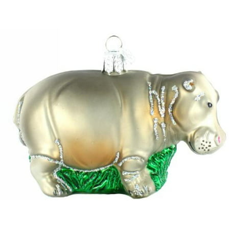 Old World Christmas Hippopotamus Glass Blown Ornament