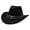 Black 54, variant on LIspipm Western Cowboy Hat for Men Women Classic Felts Rolled Brim Hats Adjustable Leather Belt for Packable Travel Black 54