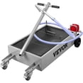 thumbnail image 2 of VEVOR Oil Drain Pan 15 Gallon Oil Drain Tank, 57L Low Profile Oil Drain Pan, Large Capacity Oil Change Pan, Foldable Hand, with Pump, Hose, Swivel Casters Wheels for Car, SUV, Trucks Oil Draining, 2 of 7