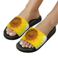 thumbnail image 5 of GZHJMY Stylish Slides for Women Men, Sunflower Soft Flexible Slip-on Sandals Slippers, 5 of 7