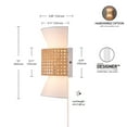 thumbnail image 4 of Globe Electric 2-Light Plug-in Hardwire Indoor Wall Sconce White Fabric Rattan Shade, 4 of 10