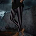 thumbnail image 6 of GERsome Halloween Leggings for Women Christmas High Waist Tight Pants Womens Workout Pants Stretchy Striped Tights Size 2XL, 6 of 9