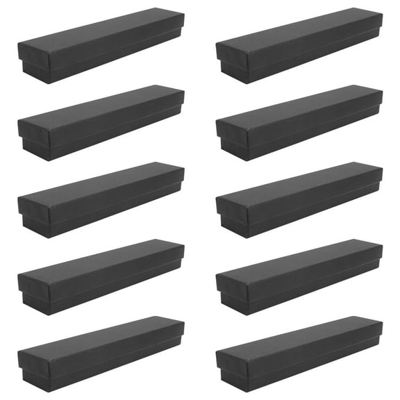 FRCOLOR 10pcs Jewelry Storage Boxes Long Chain Gift Boxes Necklace Watch Display Cases Pendant Chain Gift Boxes for Engagement Christmas Thanksgiving Birthday Party Black* 4.5* 3cm,6.3"X1.46"X0.28"