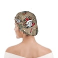 thumbnail image 6 of Yiaed Santa Claus cute Print Reusable Shower Cap & Bath Cap & Lined, Oversized Waterproof Shower Caps Designed for all Hair Lengths, 6 of 7