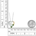 thumbnail image 6 of Gem Stone King 925 Silver and 10K Yellow Gold Green Tourmaline and White Lab Grown Diamond Heart Pendant for Women | 0.87 Cttw | Gemstone October Birthstone | With 18 inch Chain, 6 of 6