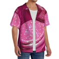 thumbnail image 4 of Cauagu Sparkling Pink Toilet Men's Short Sleeve Button Down Hawaiian Shirt for Men Bowling Shirts Casual Summer Beach Shirt,XX-Large, 4 of 6