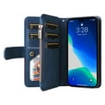thumbnail image 5 of Jiahe Cover for iPhone 14 Pro Max Case Wallet for Women Men, Vintage PU Leather Magnetic Flip Wrist Strap Zipper Card Holder Pocket Phone Case for iPhone 14 Pro Max,Blue, 5 of 10