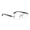 Silver, variant on Yihuala Stylish Rimless Glasses With Flat Lens Antiblue Light Opticals Glasses For Men Women And Teens Driving Shopping