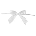 thumbnail image 3 of Reliant Ribbon - 5171-03003-2X1, Satin Twist Tie Bows - Small Bows, White, 5/8 Inch, 100 Pieces, 3 of 3