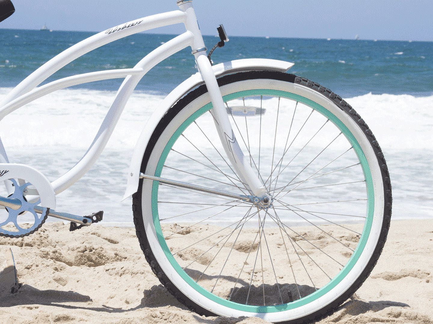 Firmstrong Urban Lady Boutique, 26", Women's, Single Speed, White/Green