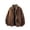 (NEW44)Brown, variant on Stylish Zip Up Bomber Jacket for Men Trendy Plus Size Urban Coat with Ribbed Cuffs Athletic Casual Outerwear for Fall