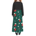 thumbnail image 6 of THDHVS Dresses for Girls,Girls Christmas Print Long Sleeve Dress Round Neck Pockets Casual Maxi,Girls Long Sleeve Dress 13-14 Years, 6 of 6