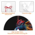 thumbnail image 4 of Rocae Colorful Betta Fish for Christmas Tree Skirt with Pom Pom Trim for Holiday Party for Holiday Home Decor Indoor Outdoor-36", 4 of 7