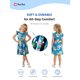 thumbnail image 4 of Vestido para Niñas PATPAT Boho Floral con Volantes y Cinturón Azul Marino 9-10 Años, 4 of 9