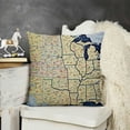 thumbnail image 2 of YINGXI Throw Pillow Cushion Cover, Cities Travel Destinations Road Route, Decorative Square Accent Pillow Case,Yellow Red 20x20in, 2 of 5