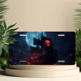 thumbnail image 6 of 1 Pcs 2D Flat License Plate Covers & Frames, Pirate Ship under Full Moon For Decorative Front, Waterproof For Decoration Aluminum License Plate Covers & Frames Cover For Men Women, 12" X 6", 6 of 7
