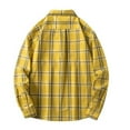 thumbnail image 3 of BVnarty Plaid Shirts for Men Vintage Plaid Button Pocket Lapel Shirt for Men, Long Sleeve Casual Top, Comfortable Polyester Blouse for Fall Wear, 3 of 3