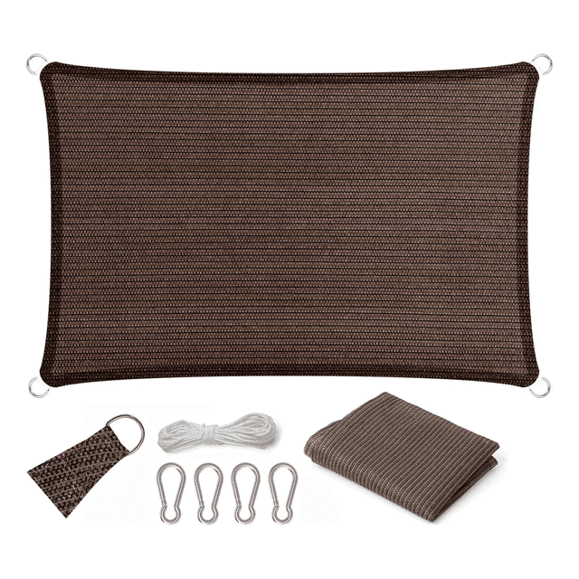 Malla Sombra 3*4 m 90% Raschel Para Jardin Reforzada Espesar CAFE