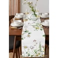 thumbnail image 4 of Table Runner Dresser Scarves 90 Inch Long, Spring Watercolor Pastoral Daisy Linen Dining Table Runners Botanical Leaves Plants Flower Tabletop Scarf for Wedding Holiday Party Kitchen, 4 of 7