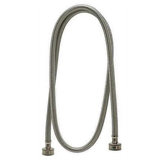Fluidmaster B9WM48 Braided Stainless Steel Washing Machine Connector, 3/4" Hose x 3/4" Hose, 48" Length