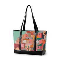 FORMRS Laptop Tote Bag for Women with 15.6" Computer Compartments Handbag, Cityscape Painting