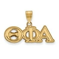 thumbnail image 1 of Solid 925 Sterling Silver with Gold-Toned Theta Phi Alpha Medium Pendant (27.5mm x 18mm), 1 of 1