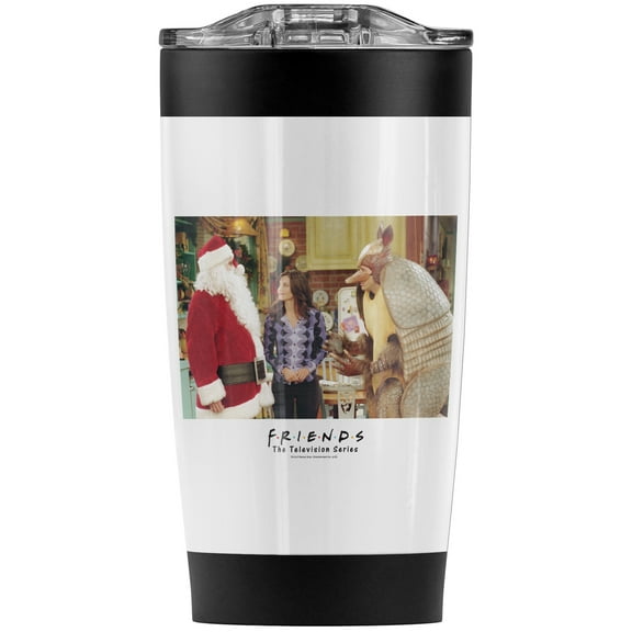 Friends Merry Christmas Stainless Steel Tumbler 20 oz Coffee Travel Mug/Cup, Vacuum Insulated & Double Wall with Leakproof Sliding Lid | Great for Hot Drinks and Cold Beverages