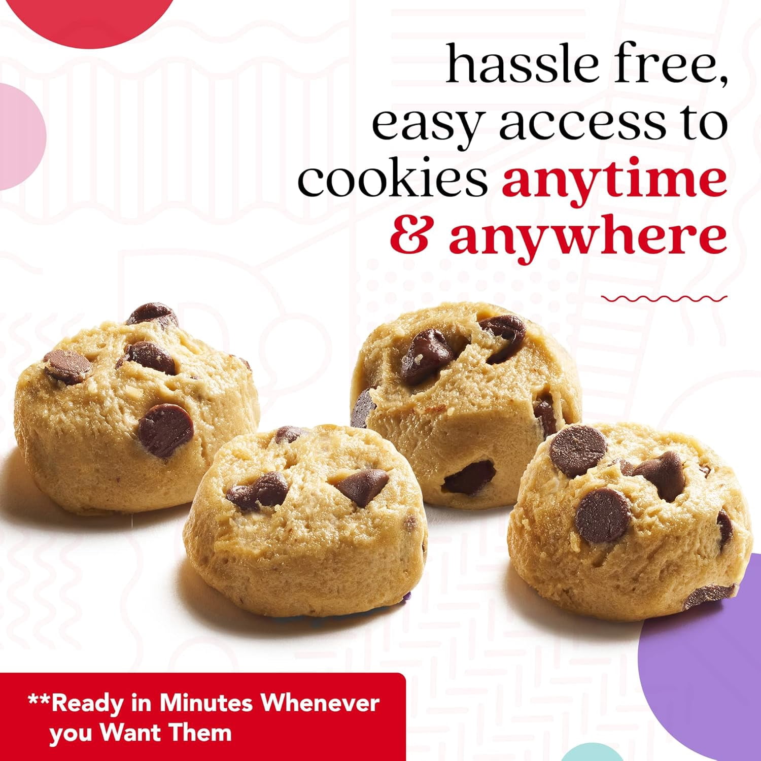 David's Cookies Preformed Frozen Cookie Dough, Gluten-Free Chocolate Chip, 64 Count