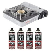 Chef-Master 90011 Butane Countertop Stove, 10 000 BTU Portable with Carry Case, High Performance, Piezo Ignition, Brass Burner, Safety Stop