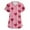 26# Hot Pink, variant on Valentine Scrub Tops Women Short Sleeve Vneck Love Heart Printed Nurse Working Uniforms Holiday Pocketed Tshirt Light pink M