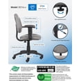thumbnail image 3 of Scranton & Co Fabric Posture Office Chair with Adjustable Arms in Gray, 3 of 7