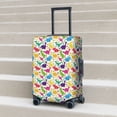 thumbnail image 2 of Lsque Colorful Dinosaurs Printed Luggage Cover, Travel Luggage Protector,Scratch and Dirt Resistant, Fits 18-32 Inch Luggage - Small, 2 of 9