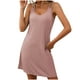 thumbnail image 1 of Sexy Vestido Casual para las Mujeres Vestido de Cuello Redondo sin Mangas de Color Sólido, Moda de Verano de Poliéster Ligero, 1 of 7