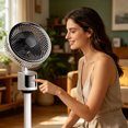 thumbnail image 5 of Standing Fans For Bedroom, 3 Speeds, Adjustable Height Standing Fan Whole Room Air Circulator, Quiet Dc Motor, 90° Oscillating Pedestal With Remote(White), 5 of 7