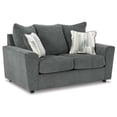 thumbnail image 4 of Signature Design by Ashley Stairatt Contemporary Fabric & Wood Loveseat in Gray, 4 of 5