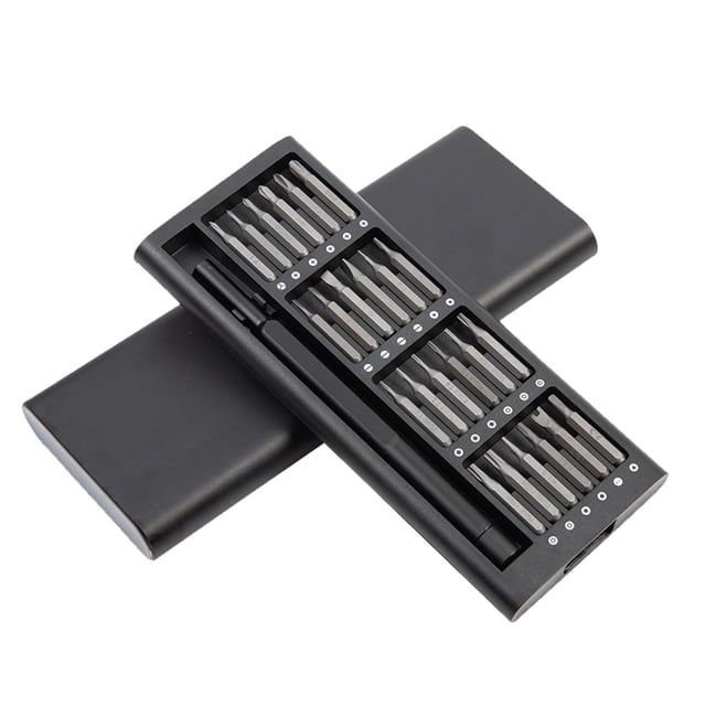 Kit de Tournevis, 24 en 1 Assortiment de Bits de Pilote Plusieurs Modèles avec Poignée pour la Réparation Électronique