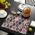 thumbnail image 4 of Red and Black Ethnic Geometric Pattern Summer Placemats Table Placemats Set Of 4-Linen Kitchen Washable Placemats Table Mats 11.8"x17.7" Non-Slip Heat Resistant, 4 of 6