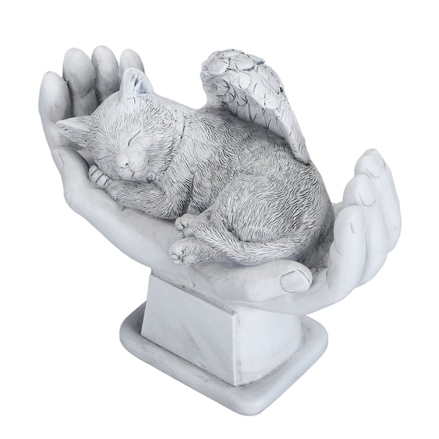 Statue Commémorative pour Animaux, Statue en Résine d'Ange Chien Chat Pierre Commémorative pour Chien Marqueurs de Tombe pour Animaux pour Jardin Commémoration de Pierre Tombale