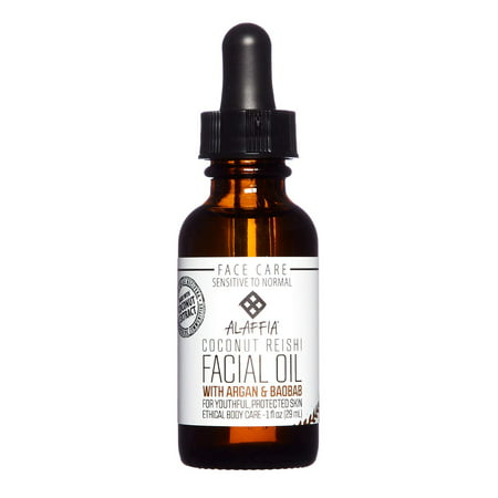Alaffia - Coconut Reishi Face Serum, Restorative Support to Reduce Wrinkles and Fine Lines with Argan and Baobab Oil, Reishi Mushroom, and Coconut, Fair Trade, 1 (Best Facial Tanner For Fair Skin)