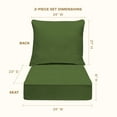 thumbnail image 5 of Textured Solid Artichoke Green Deep Seating Cushion Set, 5 of 8