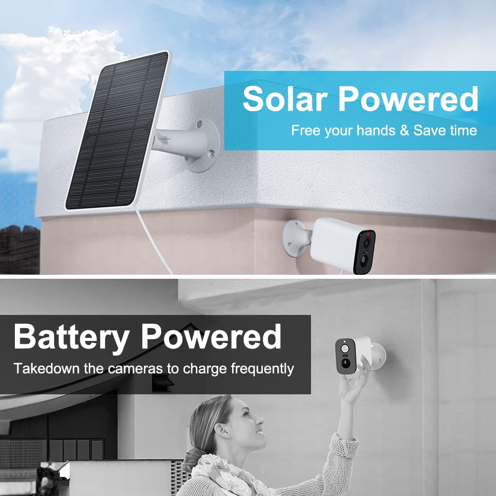 4W 5V Solar Panel Charger for Arlo Ultra/Ultra2/Pro 3/Pro 4 Security Camera, Solar Panel with 360°Wall Mount & & 9.8ft Extra-Long Cabel