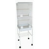 Yml 6824 3 By 8" Bar Spacing Tall Squaretop Small Bird Cage - 18"X14" In White